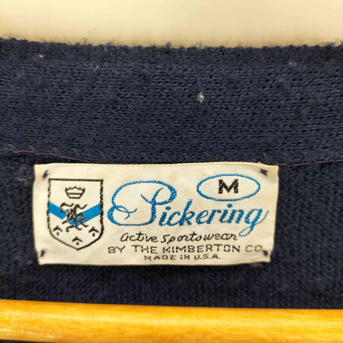 Pickering ピカリング ロゴ刺繍 カーディガン メンズ M