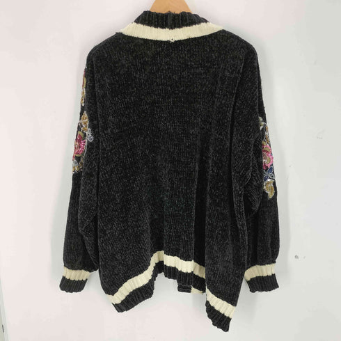 ザラ ZARA KNIT スパンコール ビーズ カーディガン レディース M