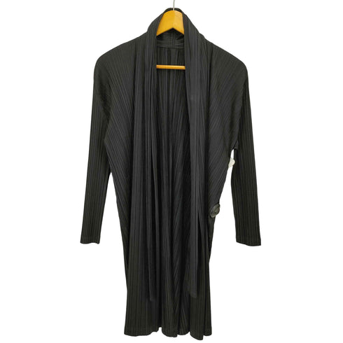 プリーツプリーズイッセイミヤケ PLEATS PLEASE ISSEY MIYAKE 12AW ベルテッド ロングプリーツカーディガン レディース JPN:2