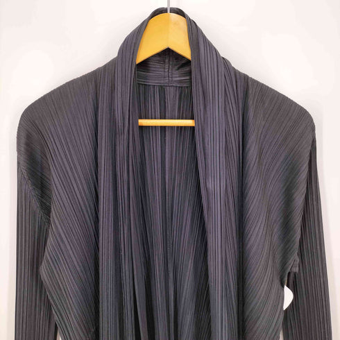 プリーツプリーズイッセイミヤケ PLEATS PLEASE ISSEY MIYAKE 12AW ベルテッド ロングプリーツカーディガン レディース JPN:2