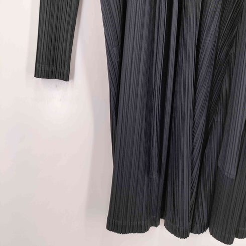 プリーツプリーズイッセイミヤケ PLEATS PLEASE ISSEY MIYAKE 12AW ベルテッド ロングプリーツカーディガン レディース JPN:2