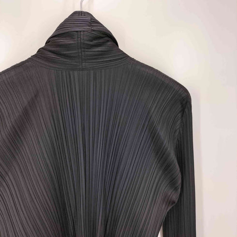 プリーツプリーズイッセイミヤケ PLEATS PLEASE ISSEY MIYAKE 12AW ベルテッド ロングプリーツカーディガン レディース JPN:2