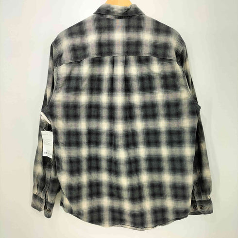 エディーバウアー Eddie Bauer コットン シャドーチェック フラップポケット 長袖シャツ メンズ import:M