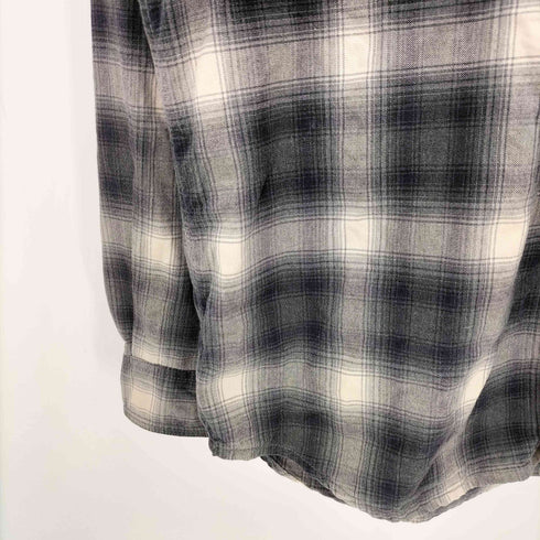 エディーバウアー Eddie Bauer コットン シャドーチェック フラップポケット 長袖シャツ メンズ import:M