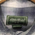 エディーバウアー Eddie Bauer コットン シャドーチェック フラップポケット 長袖シャツ メンズ import:M