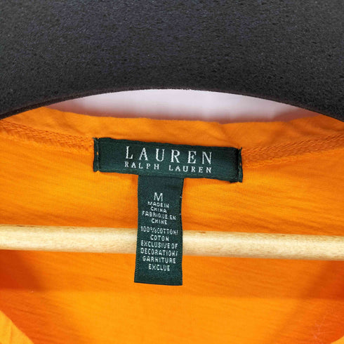 ローレンラルフローレン LAUREN RALPH LAUREN 刺繍 七分 カットソー レディース import:M