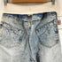 リブウエスト ワイドデニムパンツ レディース JPN:XL