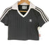アディダス adidas フットボール ジャカード Vネック クロップポロシャツ レディース JPN:L