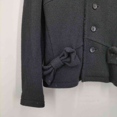 ジュンヤワタナベコムデギャルソン JUNYA WATANABE COMME des GARCONS 05AW Ribbon Detail Wool Knit Jacket リボンデザイン ウールニットジャケット AD2005 レディース JPN:S