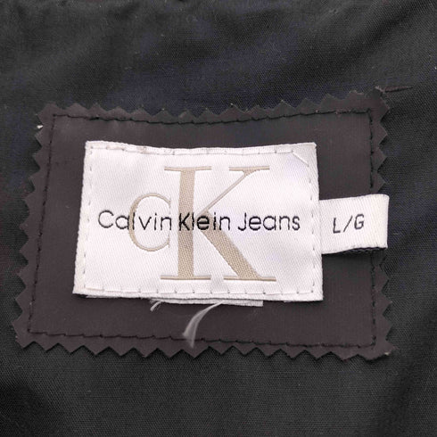 カルバンクラインジーンズ Calvin Klein Jeans 90-00S OLD SERVICE JACKET サービス ジャケット ジップアップ ブルゾン ブラック メンズ import:L