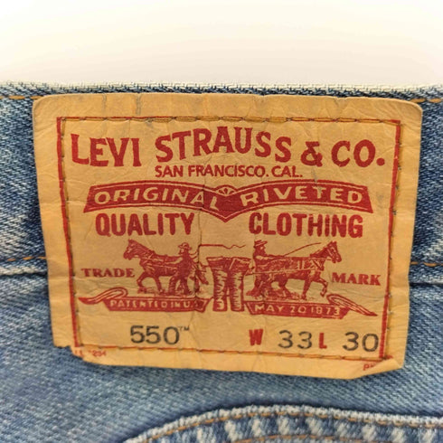 リーバイス Levis 2008年製 550 RELAXED FIT カットオフ テーパードシルエット デニムパンツ メンズ W33 L30