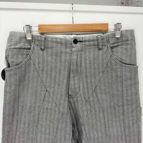 エンジニアードガーメンツ Engineered Garments MADE IN USA 立体 ステッチ ヘリンボーン ワイド レッグ ペインター ワーク パンツ メンズ 34