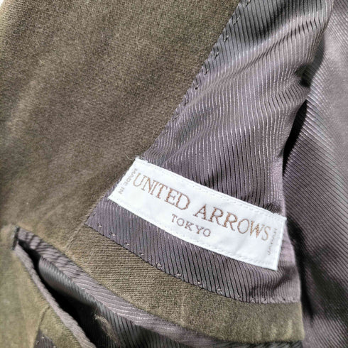 ユナイテッドアローズ UNITED ARROWS モールスキン コットン 3B テーラードジャケット + パンツスーツ セットアップ メンズ 上下共に 44