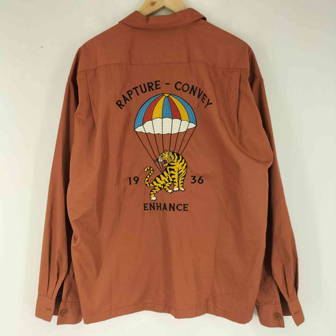 パワートゥザピープル POWER TO THE PEOPLE 虎刺繍 オープンカラー L/S ロングスリーブシャツ メンズ JPN:L