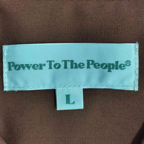 パワートゥザピープル POWER TO THE PEOPLE 虎刺繍 オープンカラー L/S ロングスリーブシャツ メンズ JPN:L
