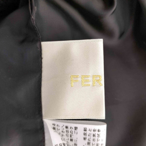 FERRAT ナイロン ラビットファー トグル フーデッド コート レディース 11AR