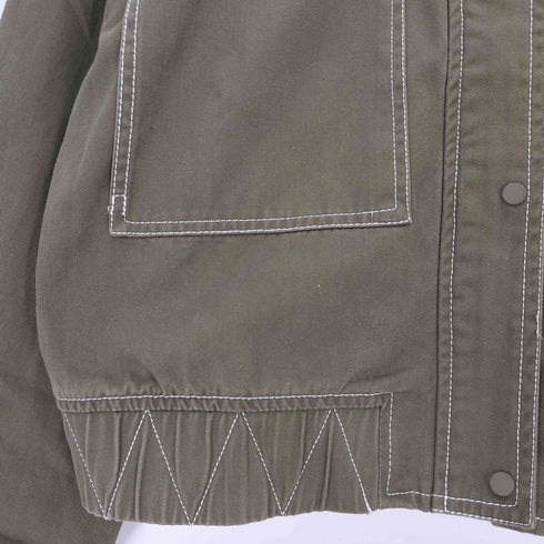 ザラ ZARA ステッチデザインクロップドジャケット レディース import:XS