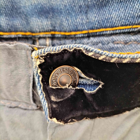 パッチワーク縫い付け デニムパンツ メンズ