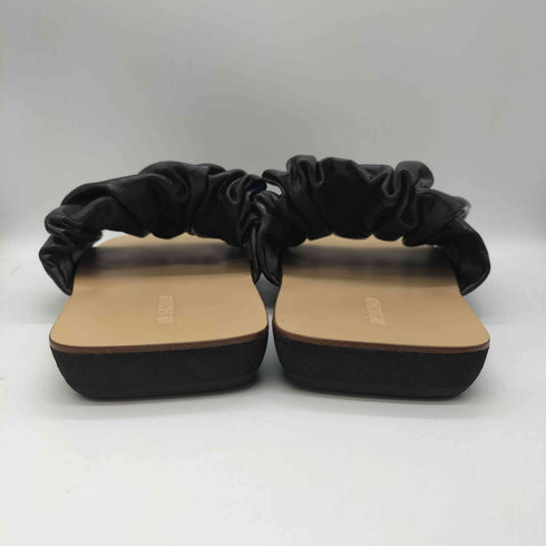 ジルサンダー JIL SANDER ギャザーディテール レザー オープントゥ フラットサンダル レディース