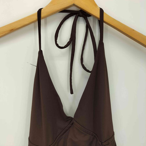 FASHION NOVA ファッションノヴァ レースアップホルターネックワンピース レディース