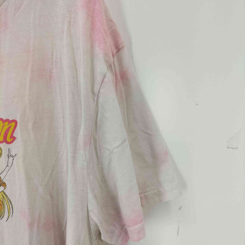 アニメキャラクタープリント タイダイ 半袖Tシャツ メンズ 2XL