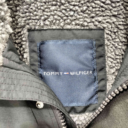 トミーヒルフィガー TOMMY HILFIGER ロゴ刺繍 裏ボア キルティング ナイロン ジャケット メンズ import:M