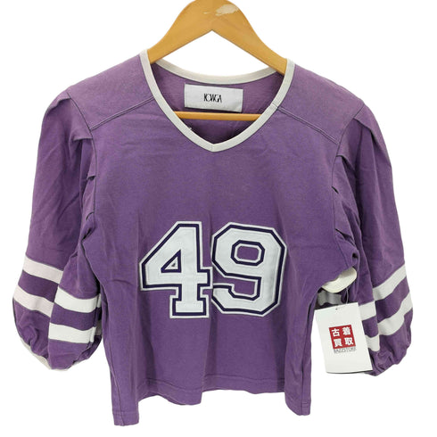 コウガ KOWGA FOOTBALL PUFF SLEEVE TEE フットボール 半袖Tシャツ レディース
