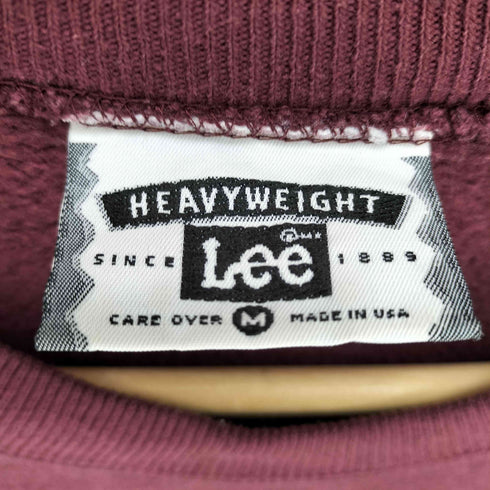 リー Lee 90S USA製 HEAVYWEIGHT 協会 フロント刺繍 プルオーバー クルーネック スウェット メンズ import:M