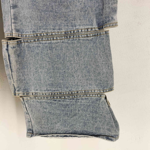 I DIY デザイン レイヤー デニム パンツ レディース M