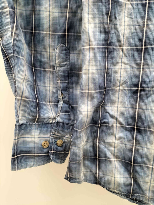 ラングラー Wrangler 90S OLD オンブレ チェック ボックス シャツ メンズ