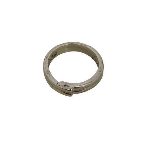 FINE STEEL LOVE刻印 ブルーストーン センターカットライン リング レディース