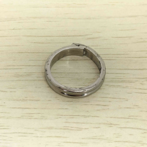 FINE STEEL LOVE刻印 ブルーストーン センターカットライン リング レディース