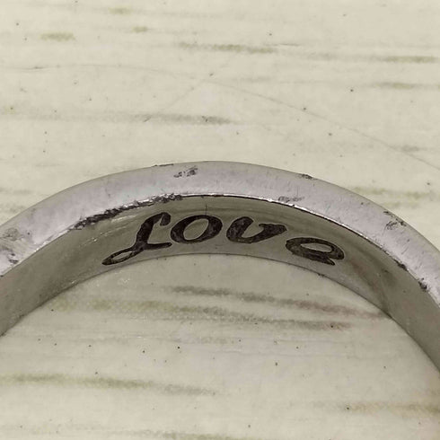 FINE STEEL LOVE刻印 ブルーストーン センターカットライン リング レディース