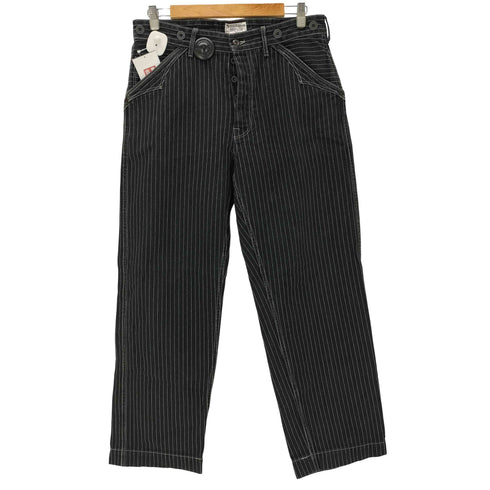 ショットブロス SCHOTT BROS. OLD HICKORY DENIM PANTS オールド ヒッコリー デニム パンツ ブラック ストライプ メンズ 34