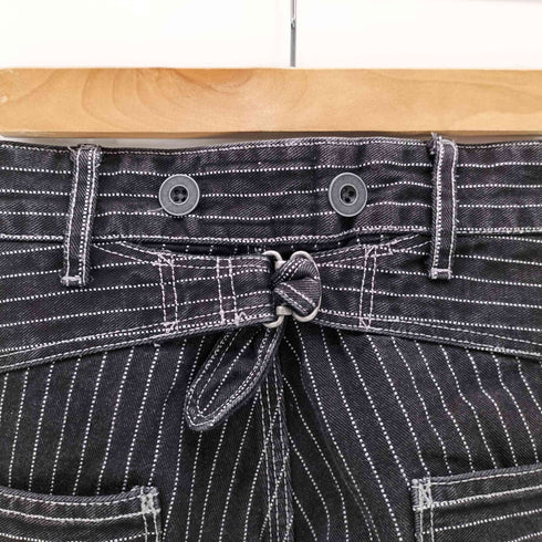 ショットブロス SCHOTT BROS. OLD HICKORY DENIM PANTS オールド ヒッコリー デニム パンツ ブラック ストライプ メンズ 34