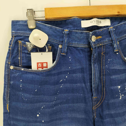 ゲス GUESS ペイント ペンキ ダメージ エイジング 加工 デニム パンツ Y2K メンズ 32