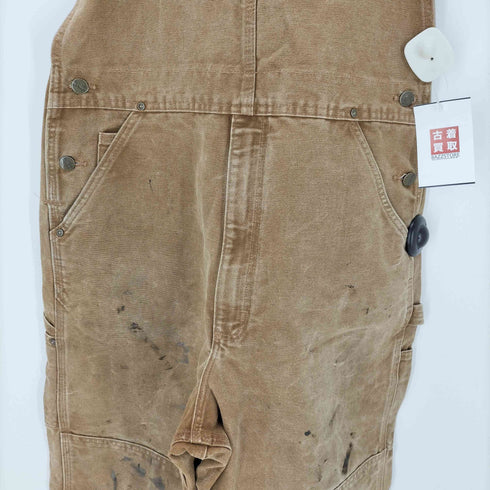 カーハート Carhartt SANDSTONE BIB OVERALL サンドストーン ウオッシュ 加工 ダック 生地 ビブ ダブルニー ペインター オーバーオール ペンキ ペイント グランジ メンズ 34×32