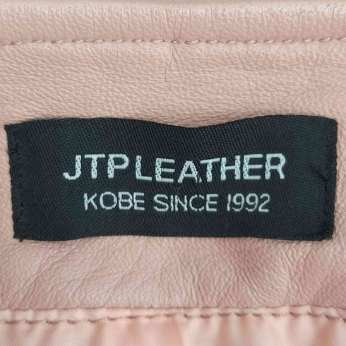 JTPLEATHER シープスキン ノーカラーレザージャケット レディース JPN:40
