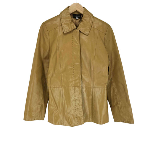 EMOOL エムール pig leather ピッグレザー 豚革 比翼 ステッチ ジャケット レディース 9AR
