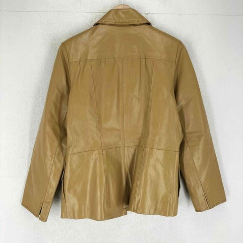 EMOOL エムール pig leather ピッグレザー 豚革 比翼 ステッチ ジャケット レディース 9AR