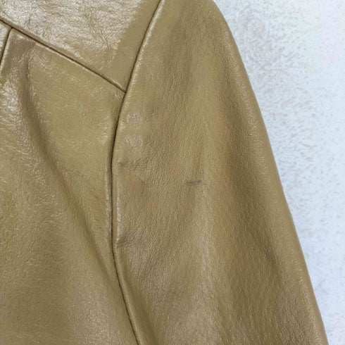 EMOOL エムール pig leather ピッグレザー 豚革 比翼 ステッチ ジャケット レディース 9AR