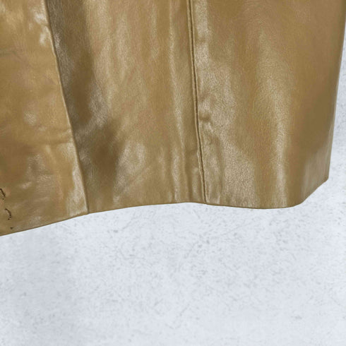EMOOL エムール pig leather ピッグレザー 豚革 比翼 ステッチ ジャケット レディース 9AR