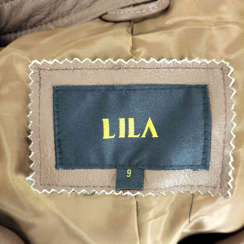 LILA リラ pig leather ピッグレザー 豚革 ハーフ トレンチコート レディース 9