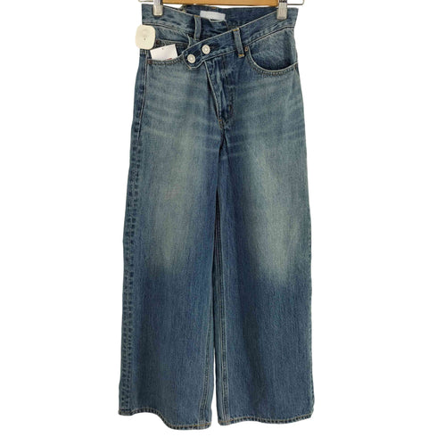 マウジー moussy CROSS WAIST WIDE STRAIGH クロス ウエスト ワイド ストレート デニムパンツ レディース 0