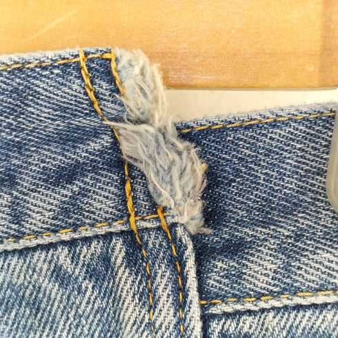 マウジー moussy CROSS WAIST WIDE STRAIGH クロス ウエスト ワイド ストレート デニムパンツ レディース 0