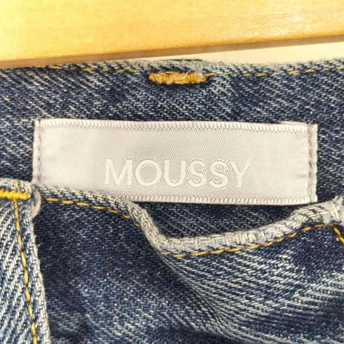 マウジー moussy CROSS WAIST WIDE STRAIGH クロス ウエスト ワイド ストレート デニムパンツ レディース 0