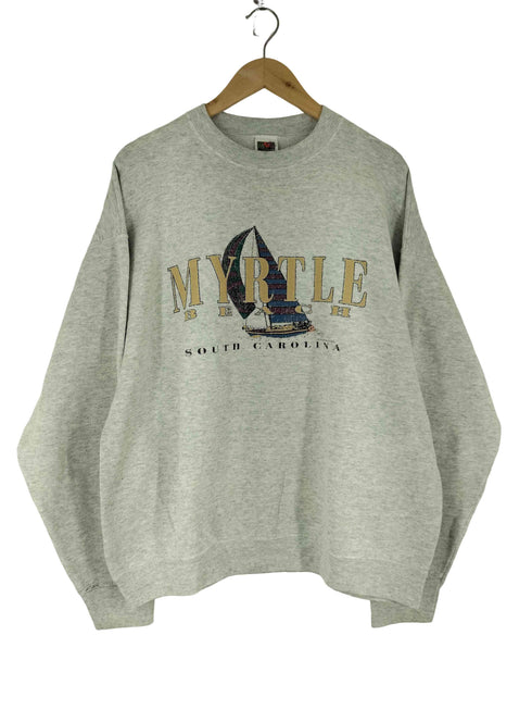 フルーツオブザルーム FRUIT OF THE LOOM 90S MADE IN USA フロントプリント スウェット メンズ JPN:XL