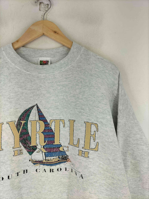フルーツオブザルーム FRUIT OF THE LOOM 90S MADE IN USA フロントプリント スウェット メンズ JPN:XL