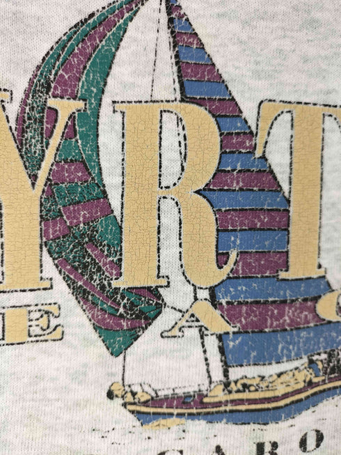 フルーツオブザルーム FRUIT OF THE LOOM 90S MADE IN USA フロントプリント スウェット メンズ JPN:XL