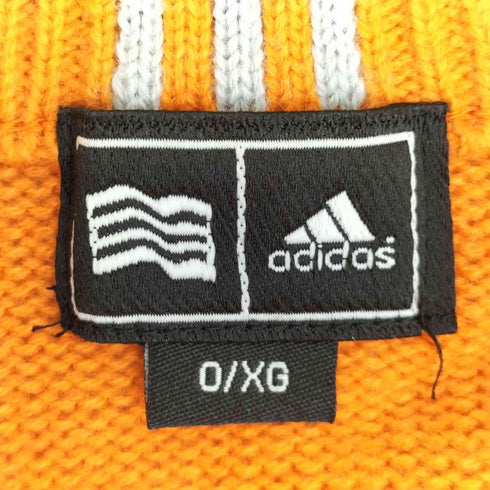アディダス adidas 00s パフォーマンスロゴ刺繍 アクリルウール ハーフジップ 長袖ニット メンズ 0/XG